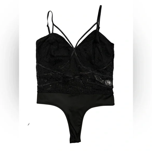 NWT Missguided harness lace bodysuit US 10 - Picture 1 of 3